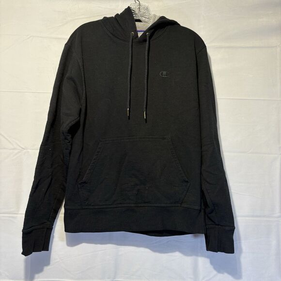 Champion Black Pullover Sweatshirt Hoodie Small Logo Athletic Casual Men’s S - Picture 1 of 7